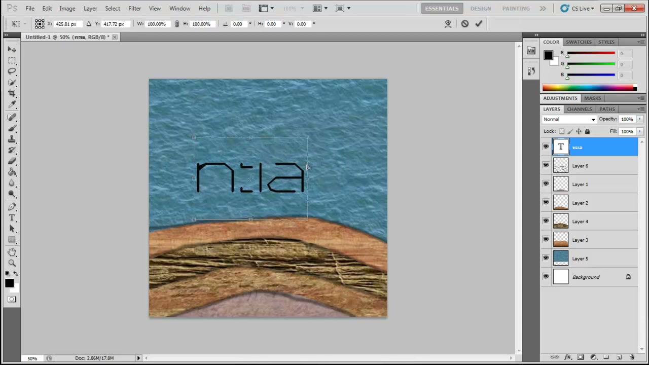 สอนมายา TEXTURE ในโปรแกรม Photoshop - ภาพประกอบช่วงลงมือทำขั้นตอนหลักของบทเรียน เพื่อให้เห็นเครื่องมือและตำแหน่งที่ใช้งาน