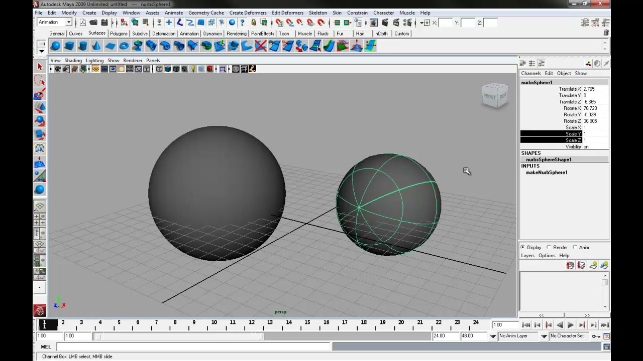 MESISE STUDIO MAYA BASIC / สอนมายาพื้นฐาน 1 - ภาพช่วงตรวจผลลัพธ์หรือเตรียมนำงานไปใช้งานต่อหลังทำตามขั้นตอนเสร็จ