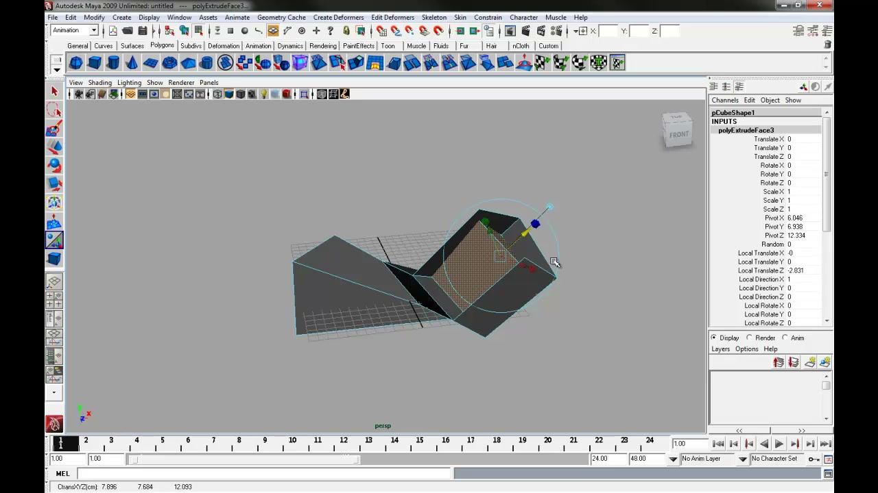 MESISE STUDIO MAYA BASIC / สอนมายาพื้นฐาน 3 - ภาพช่วงตรวจผลลัพธ์หรือเตรียมนำงานไปใช้งานต่อหลังทำตามขั้นตอนเสร็จ