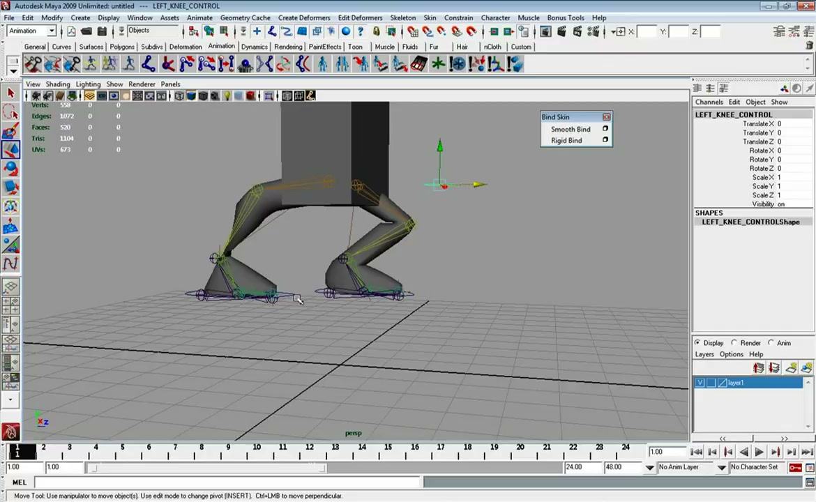 MESISE STUDIO สอนการเซ็ทกระดูกคน MAYA 4/4 - ภาพช่วงตรวจผลลัพธ์หรือเตรียมนำงานไปใช้งานต่อหลังทำตามขั้นตอนเสร็จ