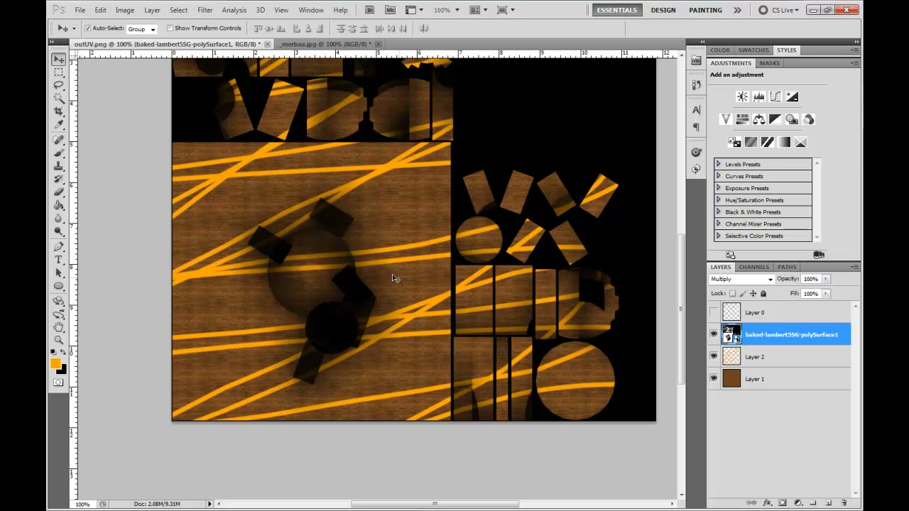 จับแสงเงามาอยู่ที่ Texture - ภาพประกอบช่วงลงมือทำขั้นตอนหลักของบทเรียน เพื่อให้เห็นเครื่องมือและตำแหน่งที่ใช้งาน