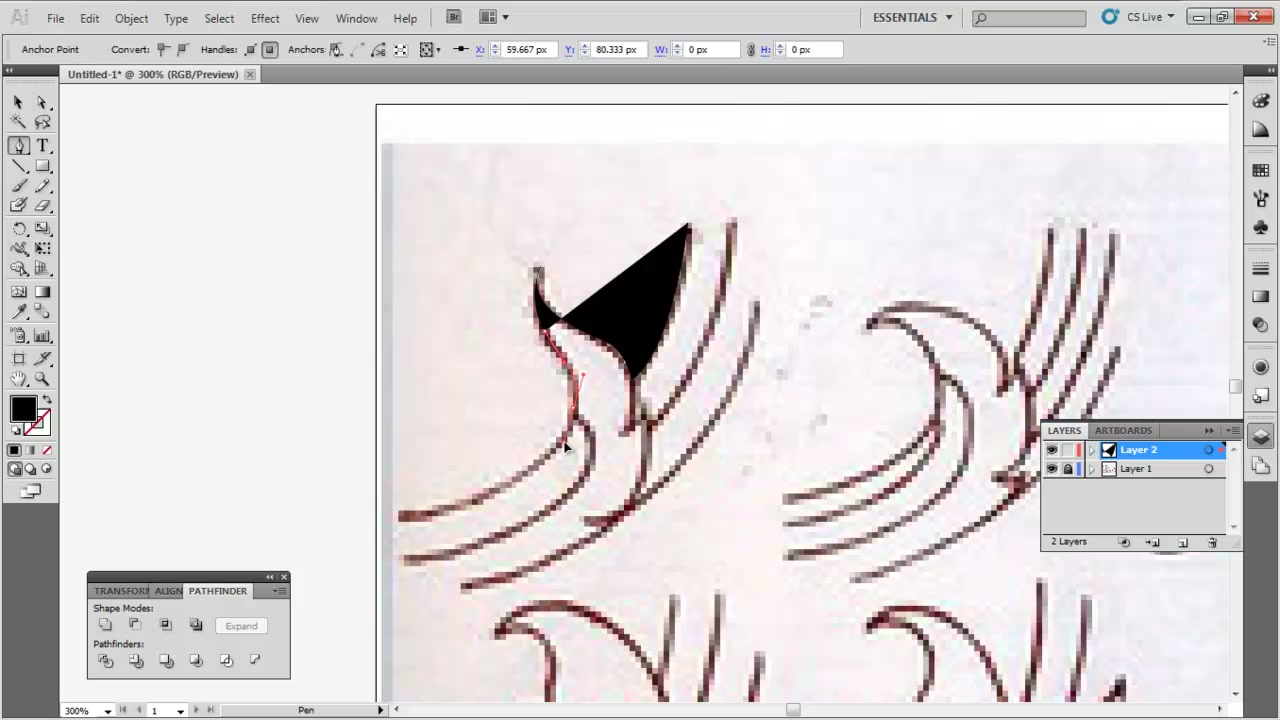 สอน Illustrator พื้นฐาน - ภาพประกอบช่วงลงมือทำขั้นตอนหลักของบทเรียน เพื่อให้เห็นเครื่องมือและตำแหน่งที่ใช้งาน