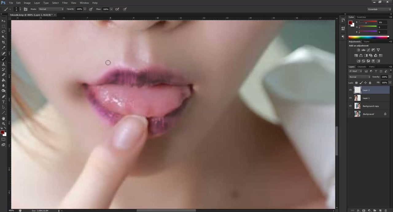 พื้นฐาน PHOTOSHOP ทำศัลยกรรมตาโต เปลี่ยนคนเป็นเอเลี่ยน - ภาพช่วงตรวจผลลัพธ์หรือเตรียมนำงานไปใช้งานต่อหลังทำตามขั้นตอนเสร็จ