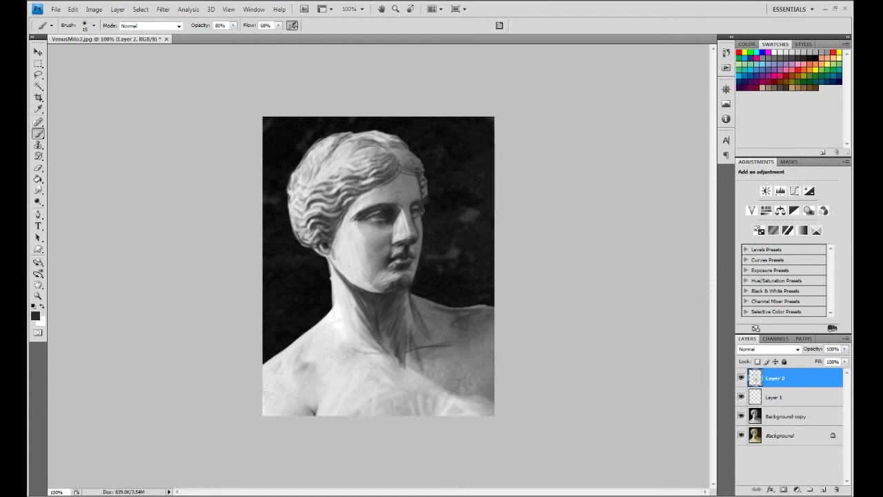 MESISE STUDIO - DRAWING จากภาพจริง - ภาพประกอบช่วงลงมือทำขั้นตอนหลักของบทเรียน เพื่อให้เห็นเครื่องมือและตำแหน่งที่ใช้งาน