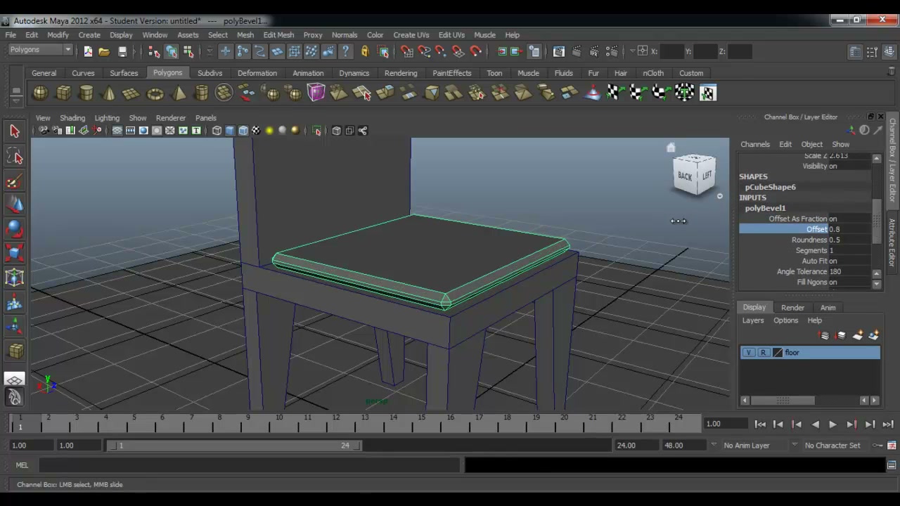MESISE STUDIO - ปั้นเก้าอี้ ง่าย ๆ ในมายา - ภาพประกอบช่วงลงมือทำขั้นตอนหลักของบทเรียน เพื่อให้เห็นเครื่องมือและตำแหน่งที่ใช้งาน
