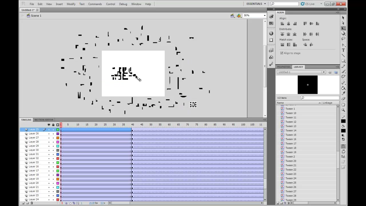 MESISE STUDIO - FLASH LOGO ANIMATION - ตัวอย่างหน้าจอระหว่างเตรียมงานหรือเลือกส่วนที่ต้องปรับแต่งในวิดีโอ