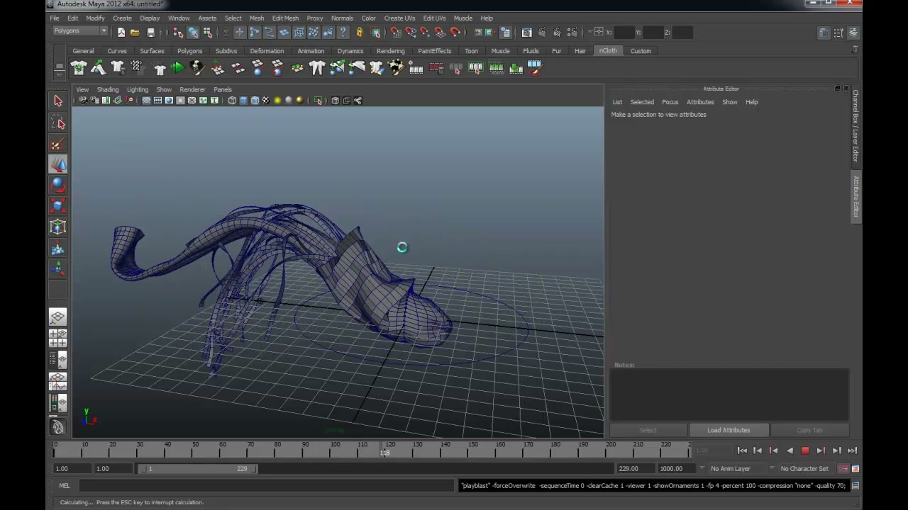 MESISE STUDIO -ใช้ nColth ทำดวงวิญญาณ - ภาพประกอบช่วงลงมือทำขั้นตอนหลักของบทเรียน เพื่อให้เห็นเครื่องมือและตำแหน่งที่ใช้งาน