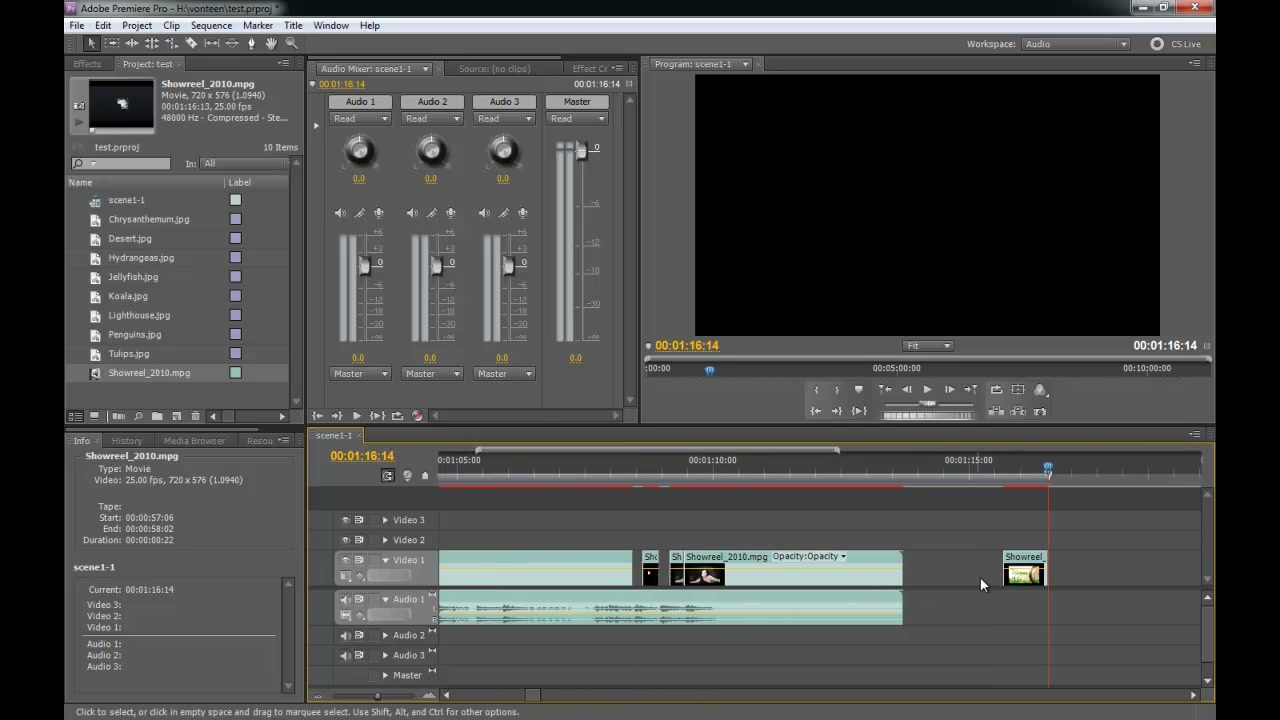 พื้นฐานการใช้ Premiere Pro - ภาพช่วงตรวจผลลัพธ์หรือเตรียมนำงานไปใช้งานต่อหลังทำตามขั้นตอนเสร็จ