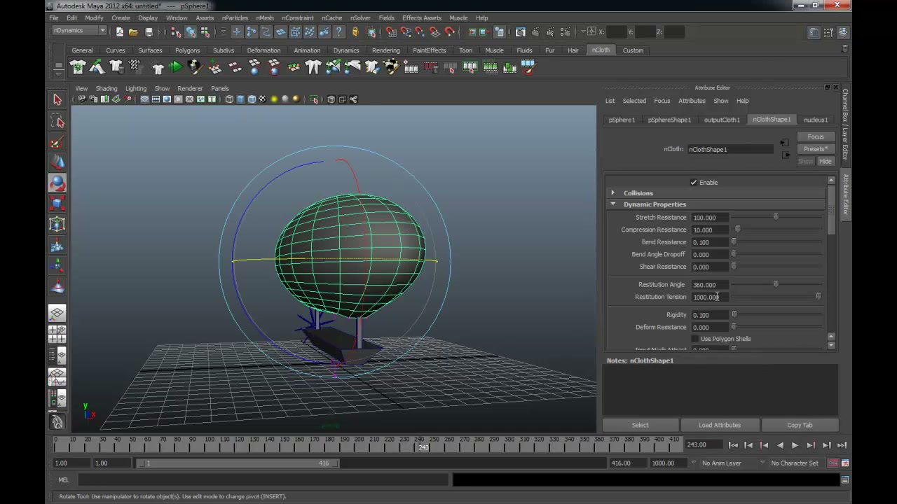 MESISE STUDIO - ทำเรือเหาะด้วย nCloth - ภาพประกอบช่วงลงมือทำขั้นตอนหลักของบทเรียน เพื่อให้เห็นเครื่องมือและตำแหน่งที่ใช้งาน