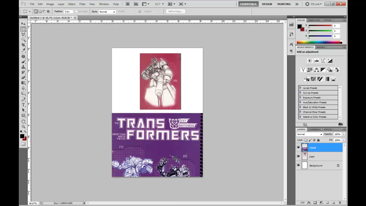 สอน PHOTOSHOP เบสิคโคตร ๆ - ภาพช่วงตรวจผลลัพธ์หรือเตรียมนำงานไปใช้งานต่อหลังทำตามขั้นตอนเสร็จ