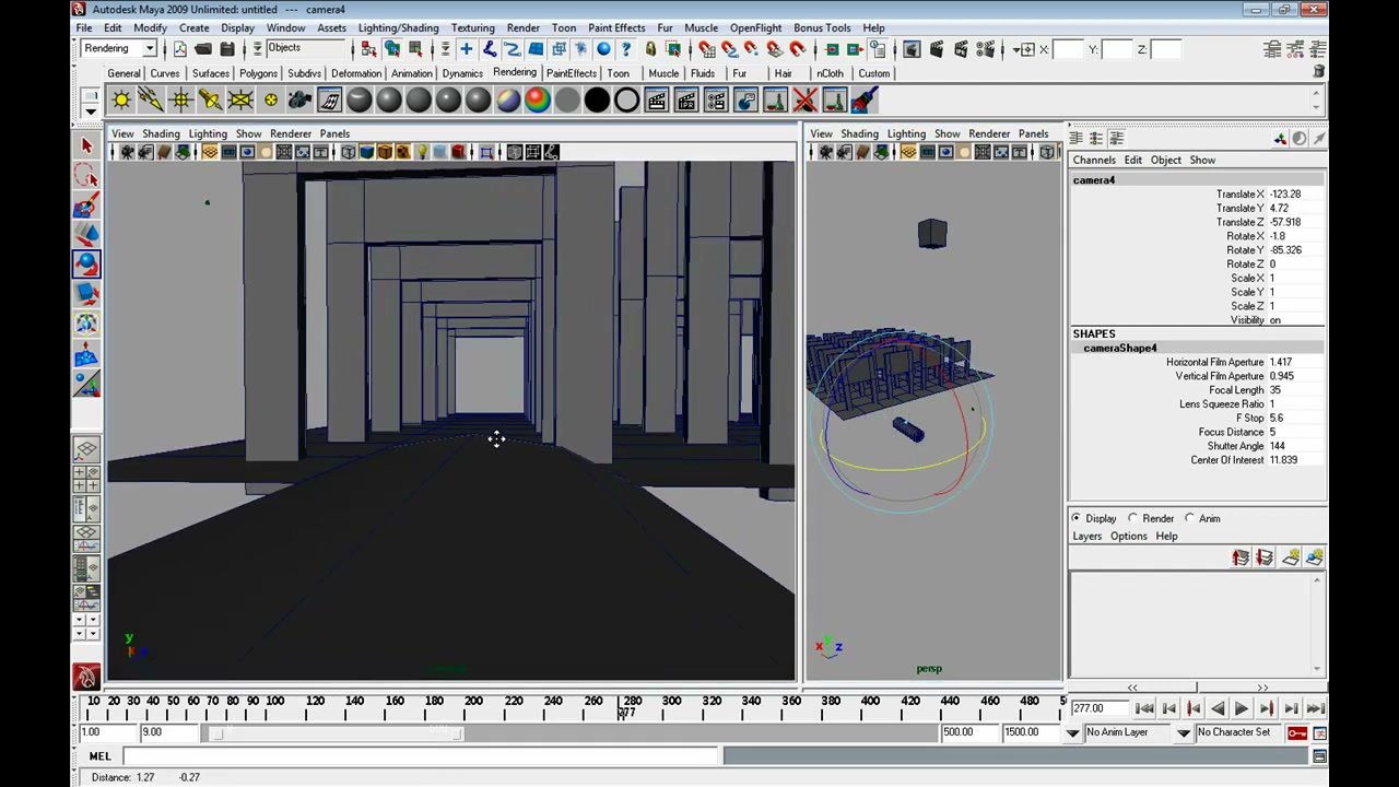 MESISE STUDIO BASIC CAMERA MAYA - ภาพช่วงตรวจผลลัพธ์หรือเตรียมนำงานไปใช้งานต่อหลังทำตามขั้นตอนเสร็จ