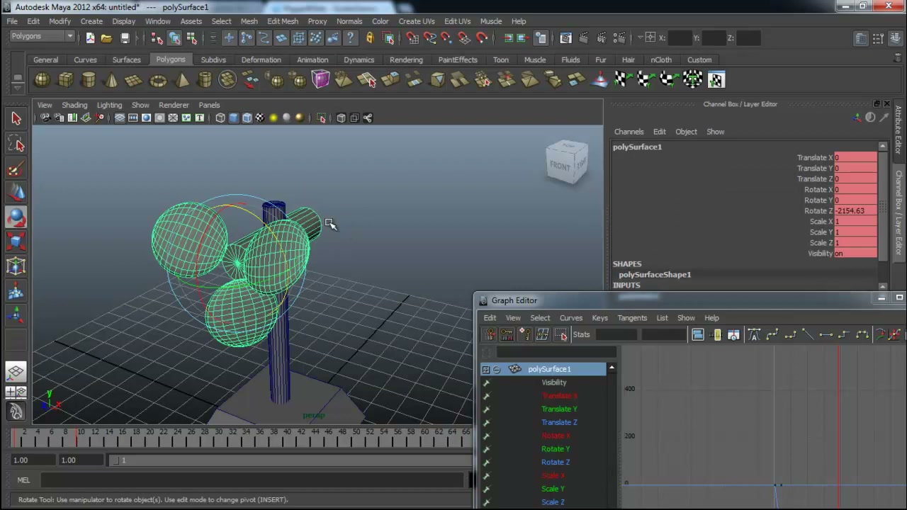 สอนมายา Animation Loop - ภาพช่วงตรวจผลลัพธ์หรือเตรียมนำงานไปใช้งานต่อหลังทำตามขั้นตอนเสร็จ