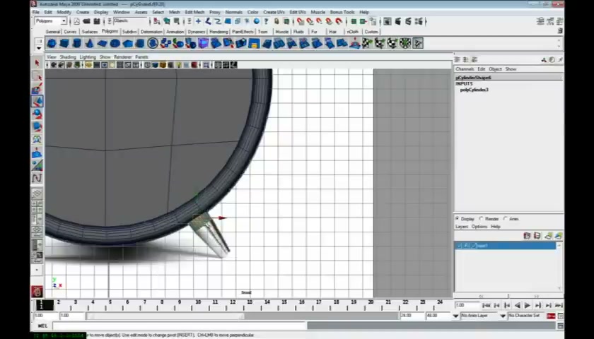 MESISE STUDIO - clock in maya - ภาพประกอบช่วงลงมือทำขั้นตอนหลักของบทเรียน เพื่อให้เห็นเครื่องมือและตำแหน่งที่ใช้งาน