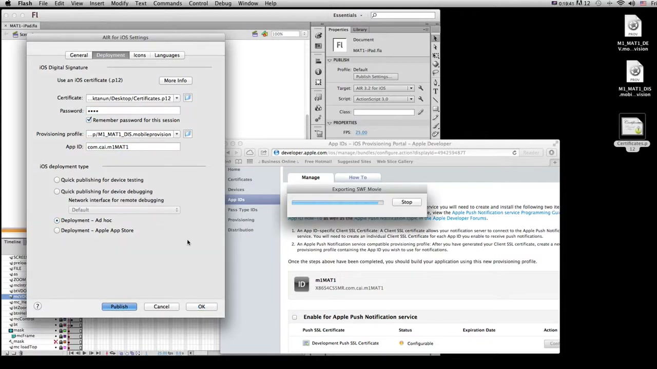 สอน FLASH to iPAD - ภาพประกอบช่วงลงมือทำขั้นตอนหลักของบทเรียน เพื่อให้เห็นเครื่องมือและตำแหน่งที่ใช้งาน
