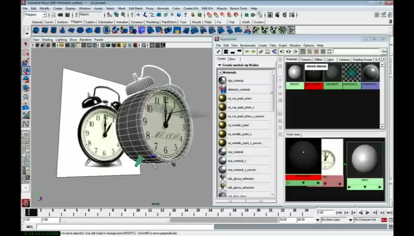 MESISE STUDIO - clock in maya - ภาพช่วงตรวจผลลัพธ์หรือเตรียมนำงานไปใช้งานต่อหลังทำตามขั้นตอนเสร็จ
