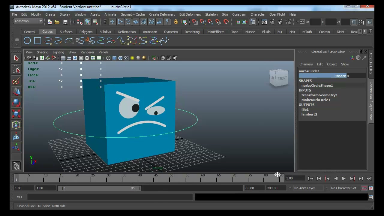 สอน MAYA animated texture - ภาพช่วงตรวจผลลัพธ์หรือเตรียมนำงานไปใช้งานต่อหลังทำตามขั้นตอนเสร็จ