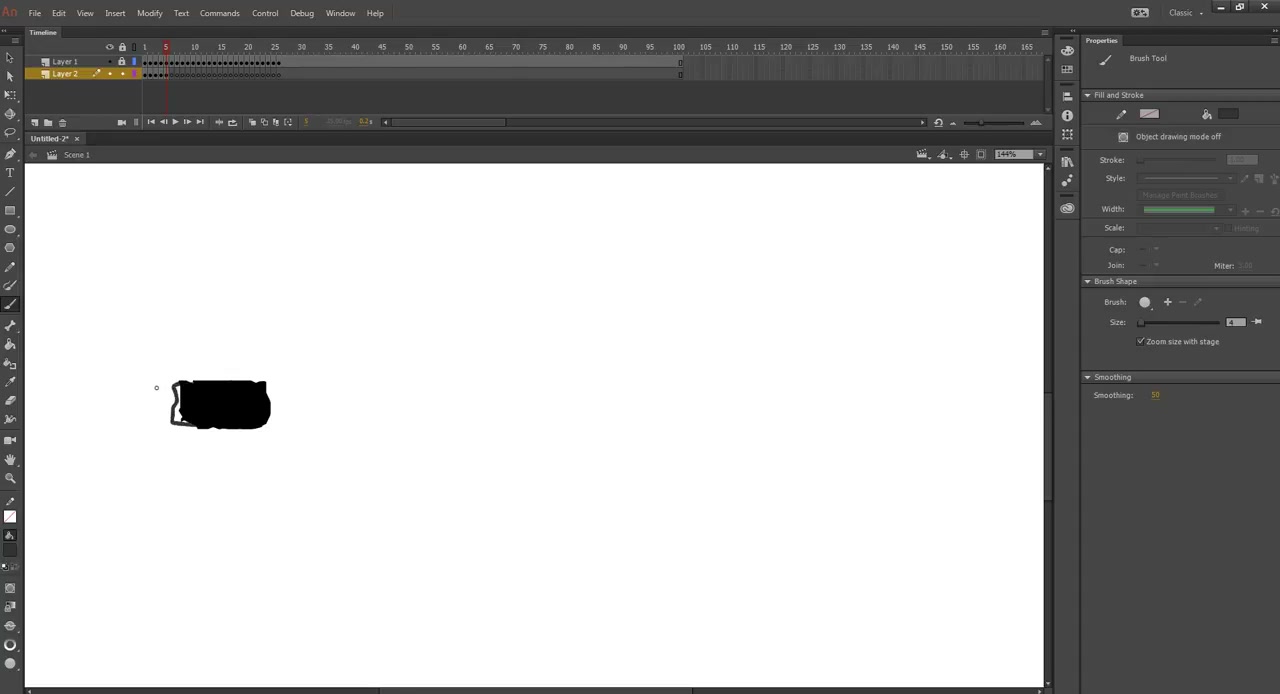 สอน ADOBE ANIMATE CC 2017 เฟรม ต่อ เฟรม - ภาพช่วงตรวจผลลัพธ์หรือเตรียมนำงานไปใช้งานต่อหลังทำตามขั้นตอนเสร็จ