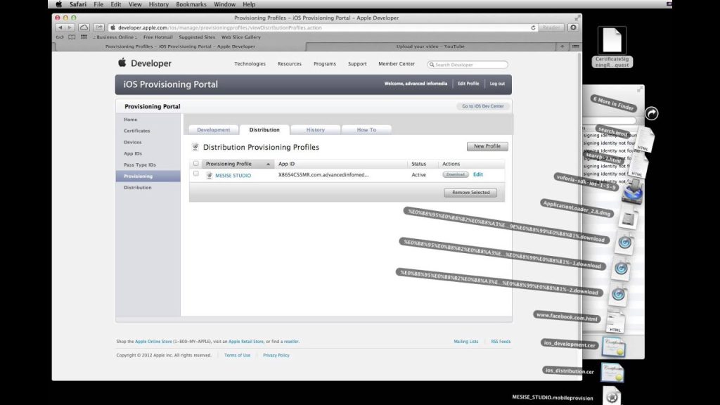 การสร้าง Provisioning iOS DEV