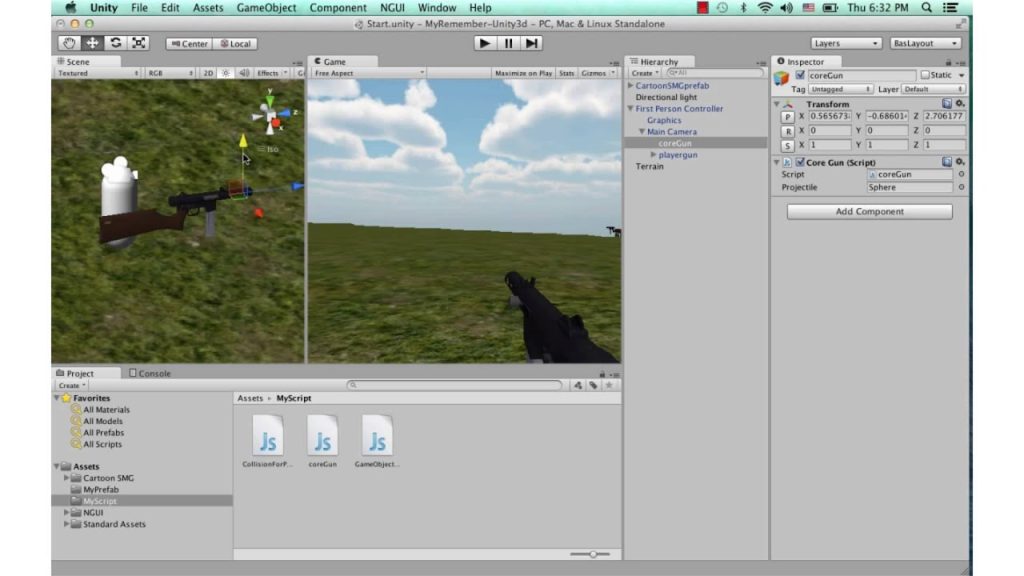 สอน Unity 3D - Collision instantitate addforce