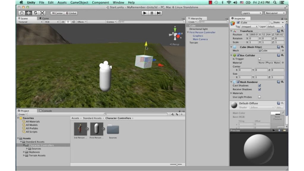 สอน Unity 3D - firstperson