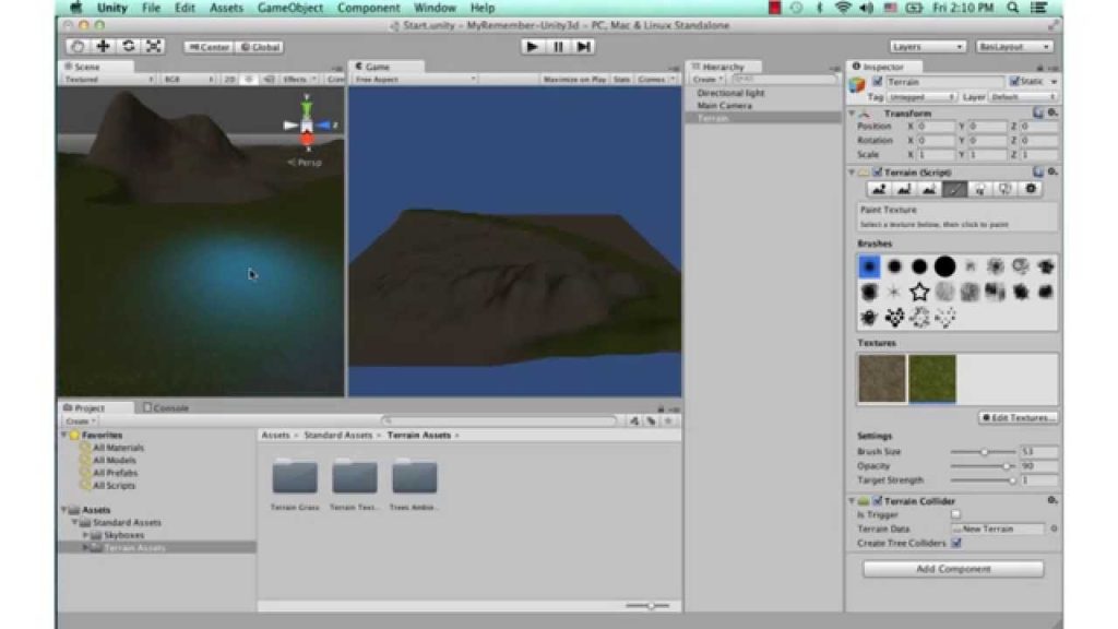 สอน Unity 3D - skybox terrain
