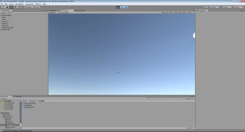 ทดลอง HTC VIVE กับ UNITY 3D
