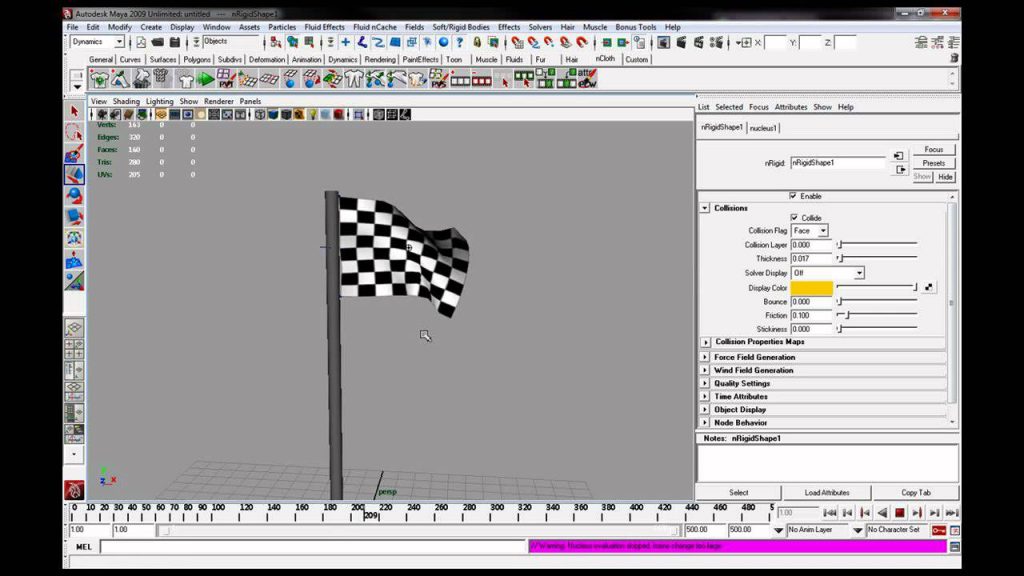 MESISE STUDIO ทำธงใน MAYA