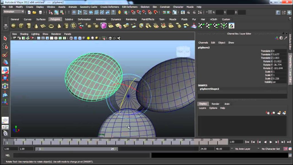 สอนมายา Animation Loop