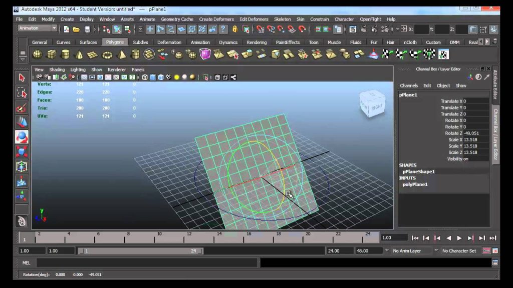 สอน MAYA set driven key