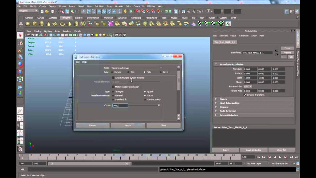 MESISE STUDIO - พี่อ่างสอนสร้างข้อความใน MAYA 2012