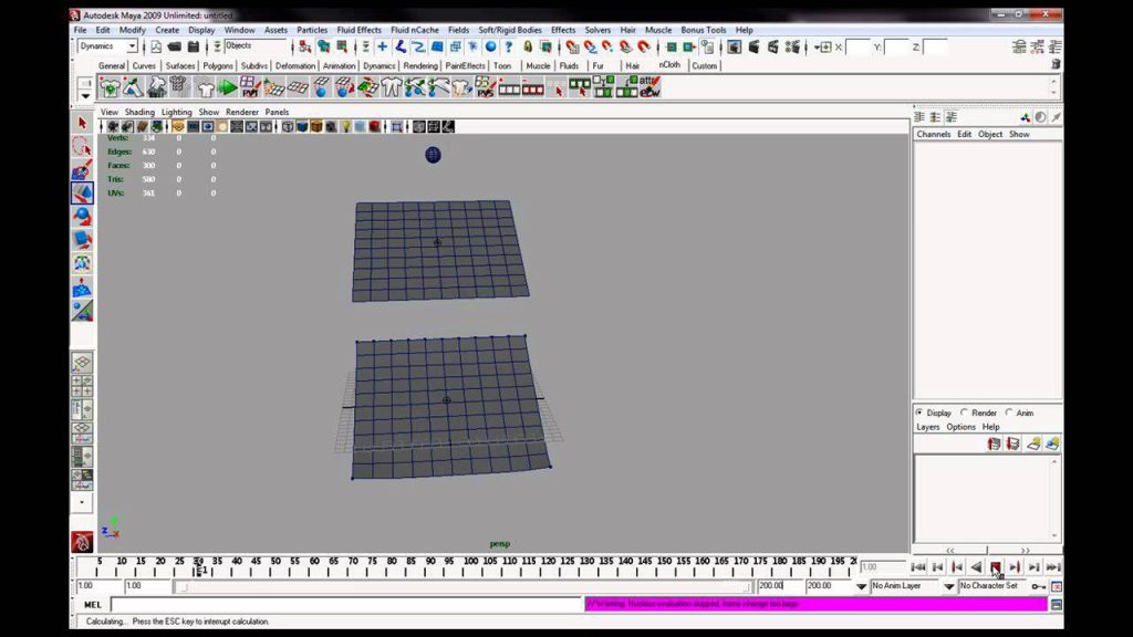 MESISE STUDIO ทำลูกบอลตกลงบนผ้าใน MAYA