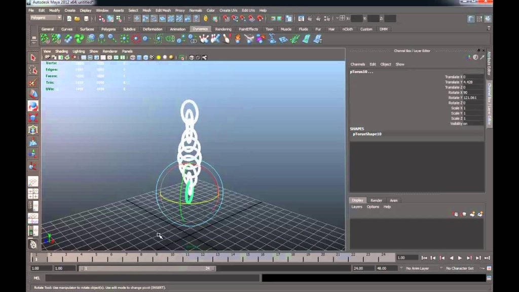 MESISE STUDIO สอนทำโซ่ด้วยโปรแกรมมายา