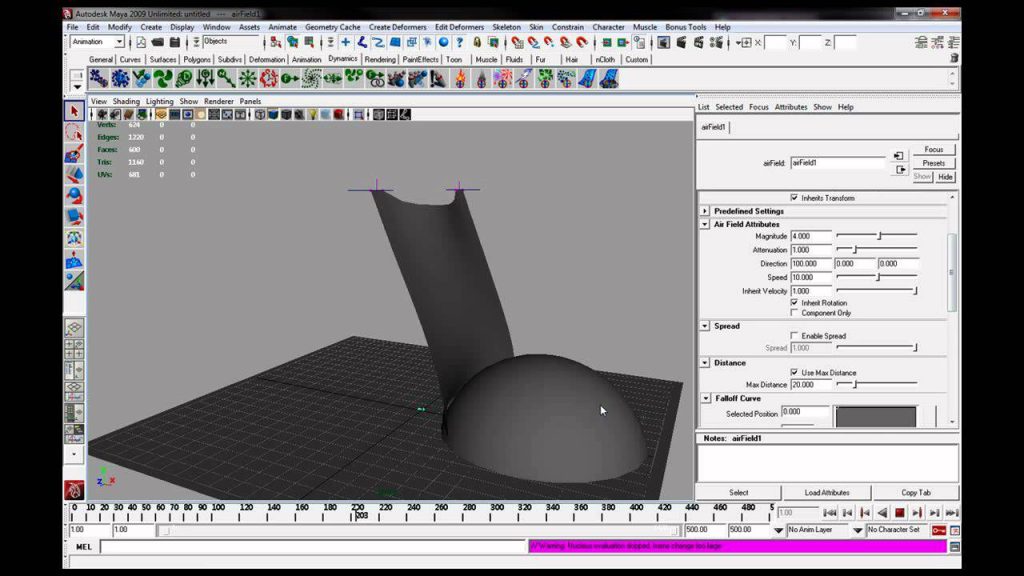 MESISE STUDIO ควบคุมผ้าให้เคลื่อนไหว MAYA