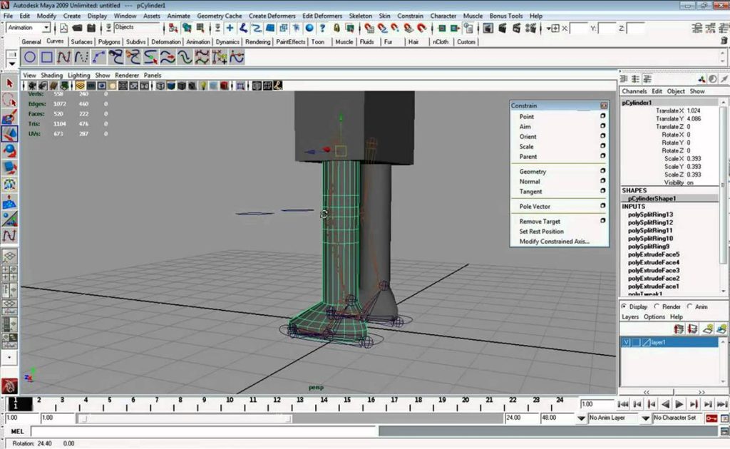MESISE STUDIO สอนการเซ็ทกระดูกคน MAYA 4/4