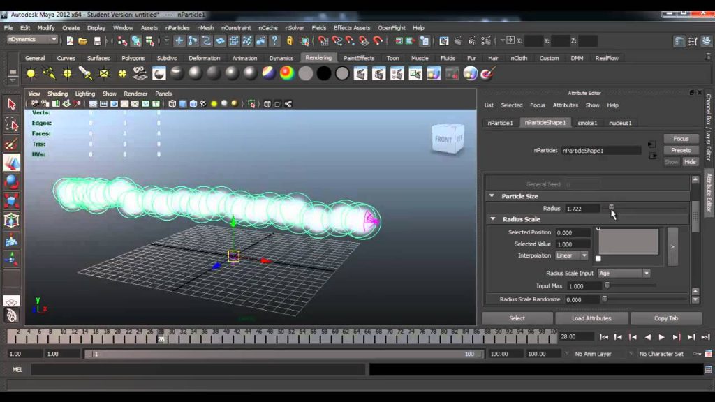 smoke nParticles - maya