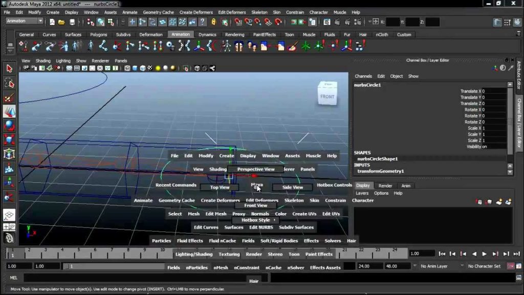 สอนมายา Poel vector MAYA 2012