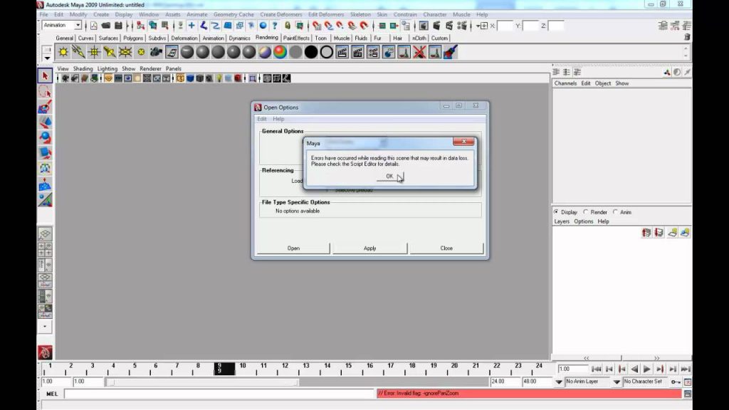 MESISE STUDIO - การเปิดไฟล์มายา2012ในมายา2009
