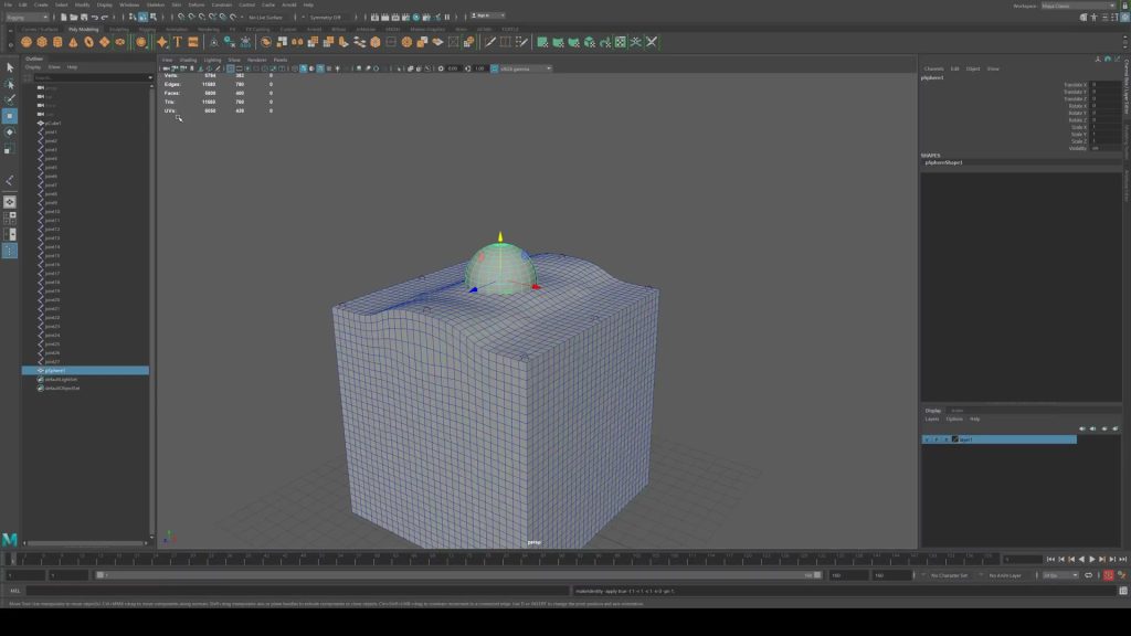 สร้างน้ำใน Maya แล้วเอาไปใช้ใน Unity สำหรับ AR Code
