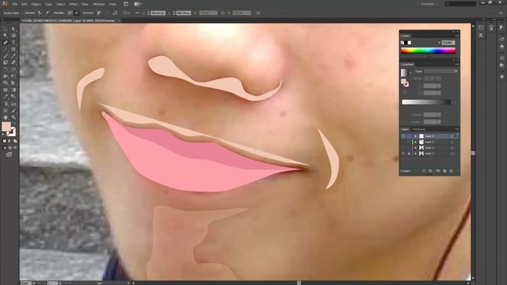 สอน illustrator วาดหน้าคน